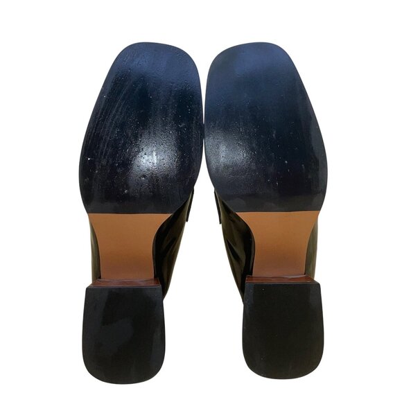 Steve Madden Women’s Black PU Patent Chain Detail Block Heel Lorie Mules Sz 11M - Picture 8 of 8